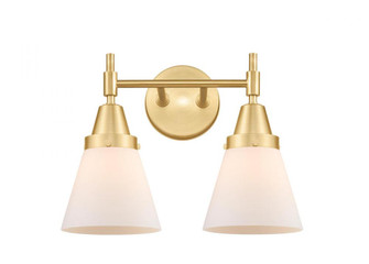 Cone - 2 Light - 15 inch - Satin Gold - Bath Vanity Light (3442|447-2W-SG-G61-LED)