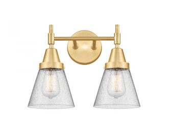 Cone - 2 Light - 15 inch - Satin Gold - Bath Vanity Light (3442|447-2W-SG-G64-LED)