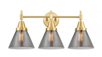 Cone - 3 Light - 26 inch - Satin Gold - Bath Vanity Light (3442|447-3W-SG-G43-LED)