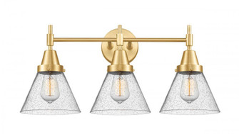 Cone - 3 Light - 26 inch - Satin Gold - Bath Vanity Light (3442|447-3W-SG-G44-LED)
