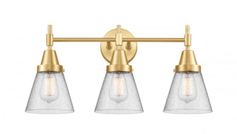 Cone - 3 Light - 24 inch - Satin Gold - Bath Vanity Light (3442|447-3W-SG-G64)