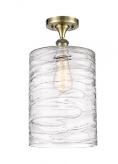 Cobbleskill - 1 Light - 9 inch - Antique Brass - Semi-Flush Mount (3442|516-1C-AB-G1113-L-LED)