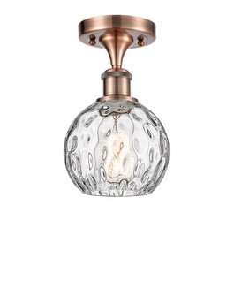 Athens Water Glass - 1 Light - 6 inch - Antique Copper - Semi-Flush Mount (3442|516-1C-AC-G1215-6)