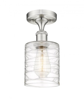 Cobbleskill - 1 Light - 5 inch - Brushed Satin Nickel - Semi-Flush Mount (3442|516-1C-SN-G1113-LED)