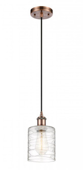Cobbleskill - 1 Light - 5 inch - Antique Copper - Cord hung - Mini Pendant (3442|516-1P-AC-G1113-LED)