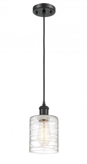 Cobbleskill - 1 Light - 5 inch - Matte Black - Cord hung - Mini Pendant (3442|516-1P-BK-G1113-LED)