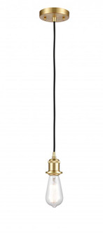 Bare Bulb - 1 Light - 5 inch - Satin Gold - Cord hung - Mini Pendant (3442|516-1P-SG)