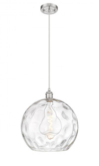Athens Water Glass - 1 Light - 13 inch - Brushed Satin Nickel - Cord hung - Pendant (3442|516-1P-SN-G1215-14-LED)