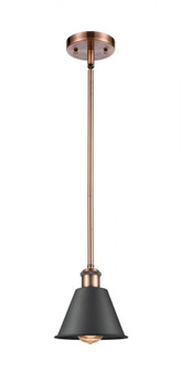 Smithfield - 1 Light - 7 inch - Antique Copper - Mini Pendant (3442|516-1S-AC-M8-BK-LED)