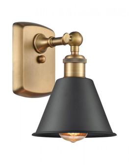 Smithfield - 1 Light - 7 inch - Brushed Brass - Sconce (3442|516-1W-BB-M8-BK)