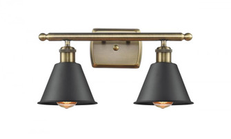 Smithfield - 2 Light - 17 inch - Antique Brass - Bath Vanity Light (3442|516-2W-AB-M8-BK)