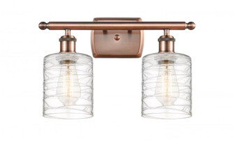 Cobbleskill - 2 Light - 15 inch - Antique Copper - Bath Vanity Light (3442|516-2W-AC-G1113-LED)