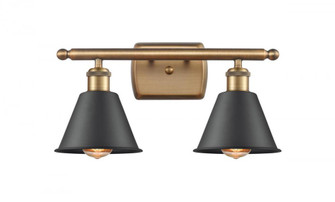 Smithfield - 2 Light - 17 inch - Brushed Brass - Bath Vanity Light (3442|516-2W-BB-M8-BK)