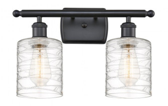 Cobbleskill - 2 Light - 15 inch - Matte Black - Bath Vanity Light (3442|516-2W-BK-G1113)