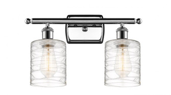 Cobbleskill - 2 Light - 15 inch - Polished Chrome - Bath Vanity Light (3442|516-2W-PC-G1113-LED)