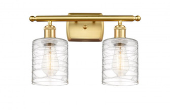 Cobbleskill - 2 Light - 15 inch - Satin Gold - Bath Vanity Light (3442|516-2W-SG-G1113)