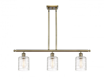 Cobbleskill - 3 Light - 36 inch - Antique Brass - Stem hung - Island Light (3442|516-3I-AB-G1113)