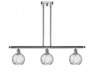 Athens Water Glass - 3 Light - 36 inch - Polished Chrome - Stem hung - Island Light (3442|516-3I-PC-G1215-6)