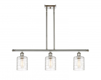 Cobbleskill - 3 Light - 36 inch - Polished Nickel - Stem hung - Island Light (3442|516-3I-PN-G1113-LED)