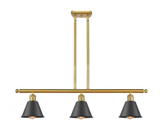 Smithfield - 3 Light - 36 inch - Satin Gold - Stem hung - Island Light (3442|516-3I-SG-M8-BK)