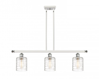 Cobbleskill - 3 Light - 36 inch - White Polished Chrome - Stem hung - Island Light (3442|516-3I-WPC-G1113-LED)