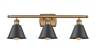 Smithfield - 3 Light - 27 inch - Brushed Brass - Bath Vanity Light (3442|516-3W-BB-M8-BK-LED)