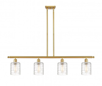 Cobbleskill - 4 Light - 48 inch - Satin Gold - Stem hung - Island Light (3442|516-4I-SG-G1113-LED)