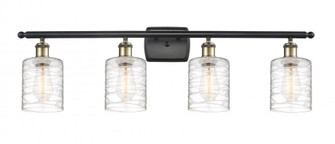 Cobbleskill - 4 Light - 35 inch - Black Antique Brass - Bath Vanity Light (3442|516-4W-BAB-G1113-LED)