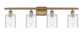 Cobbleskill - 4 Light - 35 inch - Brushed Brass - Bath Vanity Light (3442|516-4W-BB-G1113-LED)