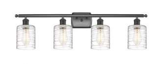 Cobbleskill - 4 Light - 35 inch - Matte Black - Bath Vanity Light (3442|516-4W-BK-G1113-LED)