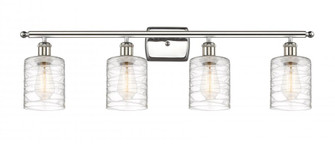 Cobbleskill - 4 Light - 35 inch - Polished Nickel - Bath Vanity Light (3442|516-4W-PN-G1113-LED)