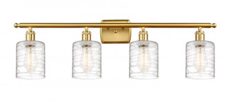 Cobbleskill - 4 Light - 35 inch - Satin Gold - Bath Vanity Light (3442|516-4W-SG-G1113)