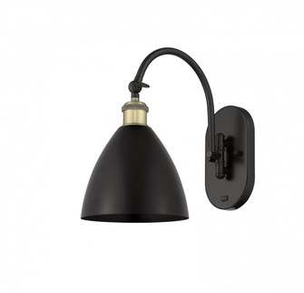 Bristol - 1 Light - 8 inch - Black Antique Brass - Adjustable Swing Arm (3442|518-1W-BAB-MBD-75-BK-LED)