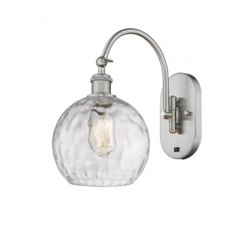 Athens Water Glass - 1 Light - 8 inch - Brushed Satin Nickel - Adjustable Swing Arm (3442|518-1W-SN-G1215-8-LED)