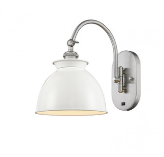 Adirondack - 1 Light - 8 inch - Brushed Satin Nickel - Adjustable Swing Arm (3442|518-1W-SN-M14-W)