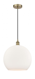 Athens - 1 Light - 14 inch - Antique Brass - Cord hung - Pendant (3442|616-1P-AB-G121-14)