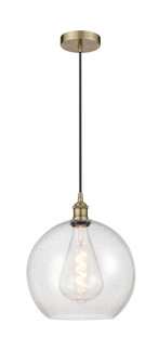 Athens - 1 Light - 12 inch - Antique Brass - Cord hung - Mini Pendant (3442|616-1P-AB-G124-12)