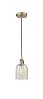Caledonia - 1 Light - 5 inch - Antique Brass - Cord hung - Mini Pendant (3442|616-1P-AB-G2511-LED)