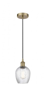 Salina - 1 Light - 6 inch - Antique Brass - Cord hung - Mini Pendant (3442|616-1P-AB-G292)