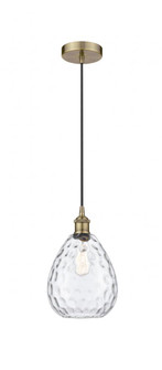 Waverly - 1 Light - 8 inch - Antique Brass - Cord hung - Mini Pendant (3442|616-1P-AB-G372)