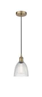 Castile - 1 Light - 6 inch - Antique Brass - Cord hung - Mini Pendant (3442|616-1P-AB-G382)