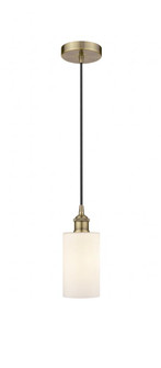 Clymer - 1 Light - 4 inch - Antique Brass - Cord hung - Mini Pendant (3442|616-1P-AB-G801-LED)
