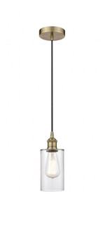 Clymer - 1 Light - 4 inch - Antique Brass - Cord hung - Mini Pendant (3442|616-1P-AB-G802)
