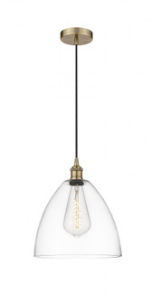 Bristol - 1 Light - 12 inch - Antique Brass - Cord hung - Mini Pendant (3442|616-1P-AB-GBD-122)