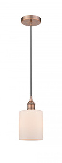 Cobbleskill - 1 Light - 5 inch - Antique Copper - Cord hung - Mini Pendant (3442|616-1P-AC-G111-LED)