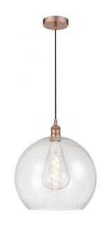 Athens - 1 Light - 14 inch - Antique Copper - Cord hung - Pendant (3442|616-1P-AC-G124-14)
