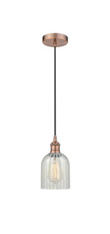 Caledonia - 1 Light - 5 inch - Antique Copper - Cord hung - Mini Pendant (3442|616-1P-AC-G2511)