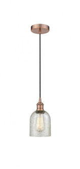 Caledonia - 1 Light - 5 inch - Antique Copper - Cord hung - Mini Pendant (3442|616-1P-AC-G259-LED)