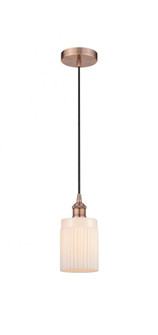 Hadley - 1 Light - 5 inch - Antique Copper - Cord hung - Mini Pendant (3442|616-1P-AC-G341-LED)
