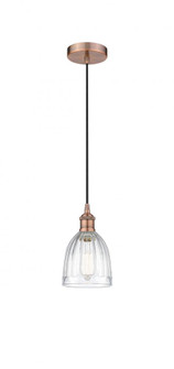 Brookfield - 1 Light - 6 inch - Antique Copper - Cord hung - Mini Pendant (3442|616-1P-AC-G442-LED)